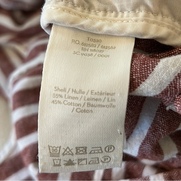 Boden Verity Red & White Striped Linen Blend Cropped Jumpsuit - 6 - Picture 14 of 15